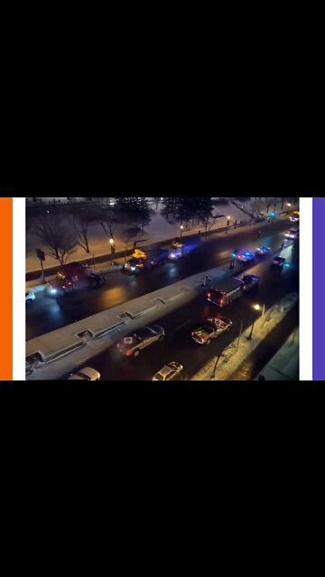 Freedom Convoy Arrives In Quebec City