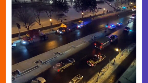 Freedom Convoy Arrives In Quebec City