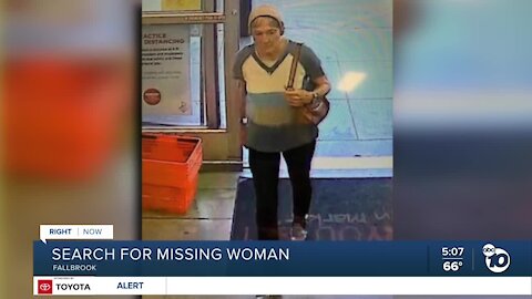 Search for missing Fallbrook woman