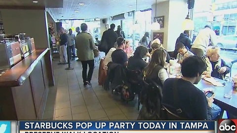 Starbucks pop-up party today in Tampa
