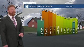 Much colder with high winds Saturday