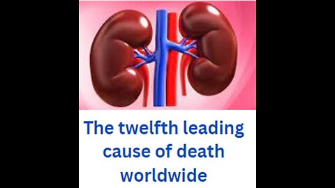 Kidney failure is the twelfth leading cause of death worldwide.