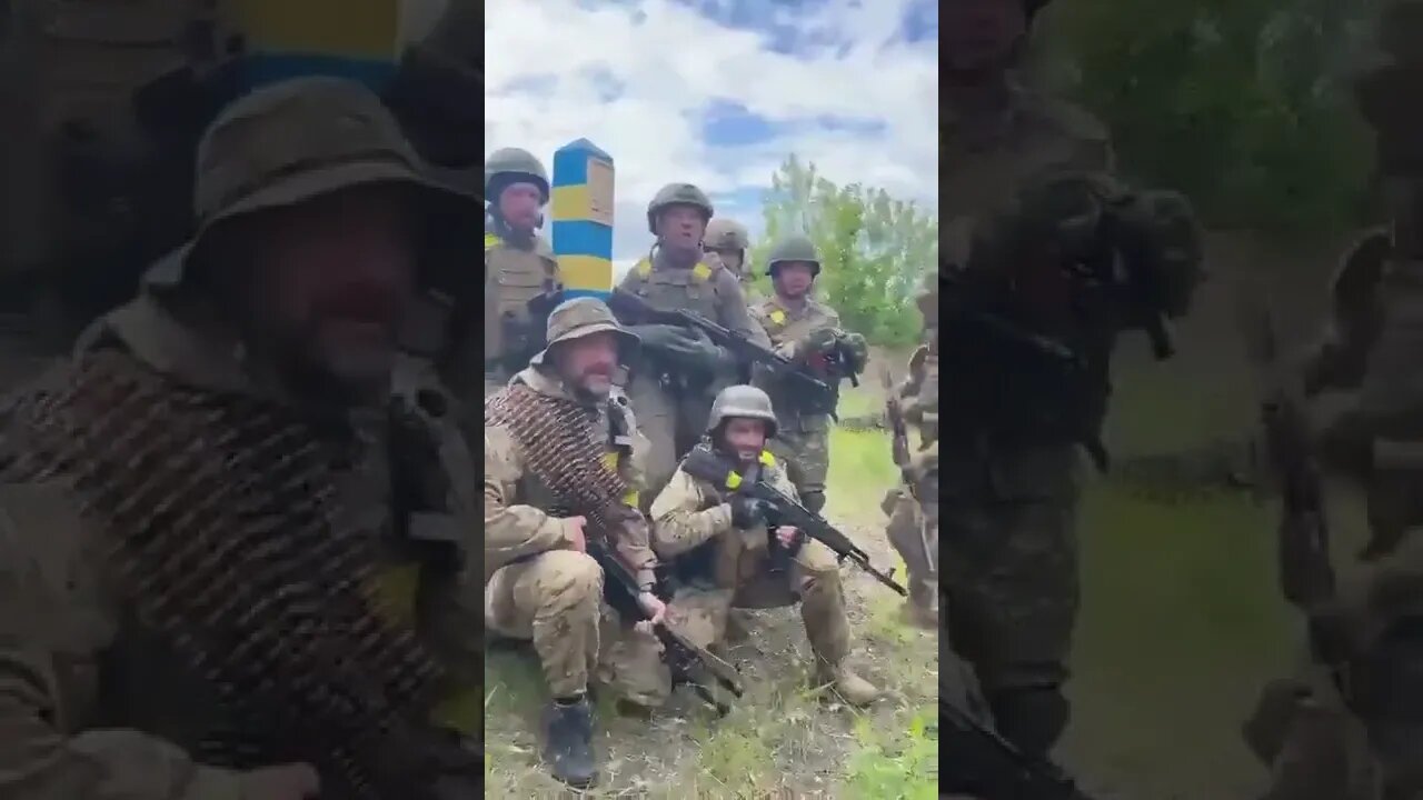 Ukrainian Soldiers Reach the Russian Border - Kharkiv Region (longer version)