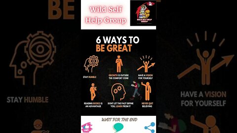🔥6 ways to be great🔥#shorts🔥#wildselfhelpgroup🔥15 July 2022🔥