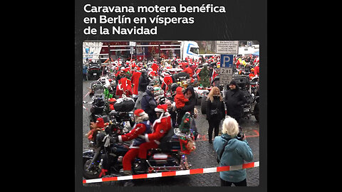 🎅🏻🏍Una caravana motera benéfica lleva regalos a los niños necesitados