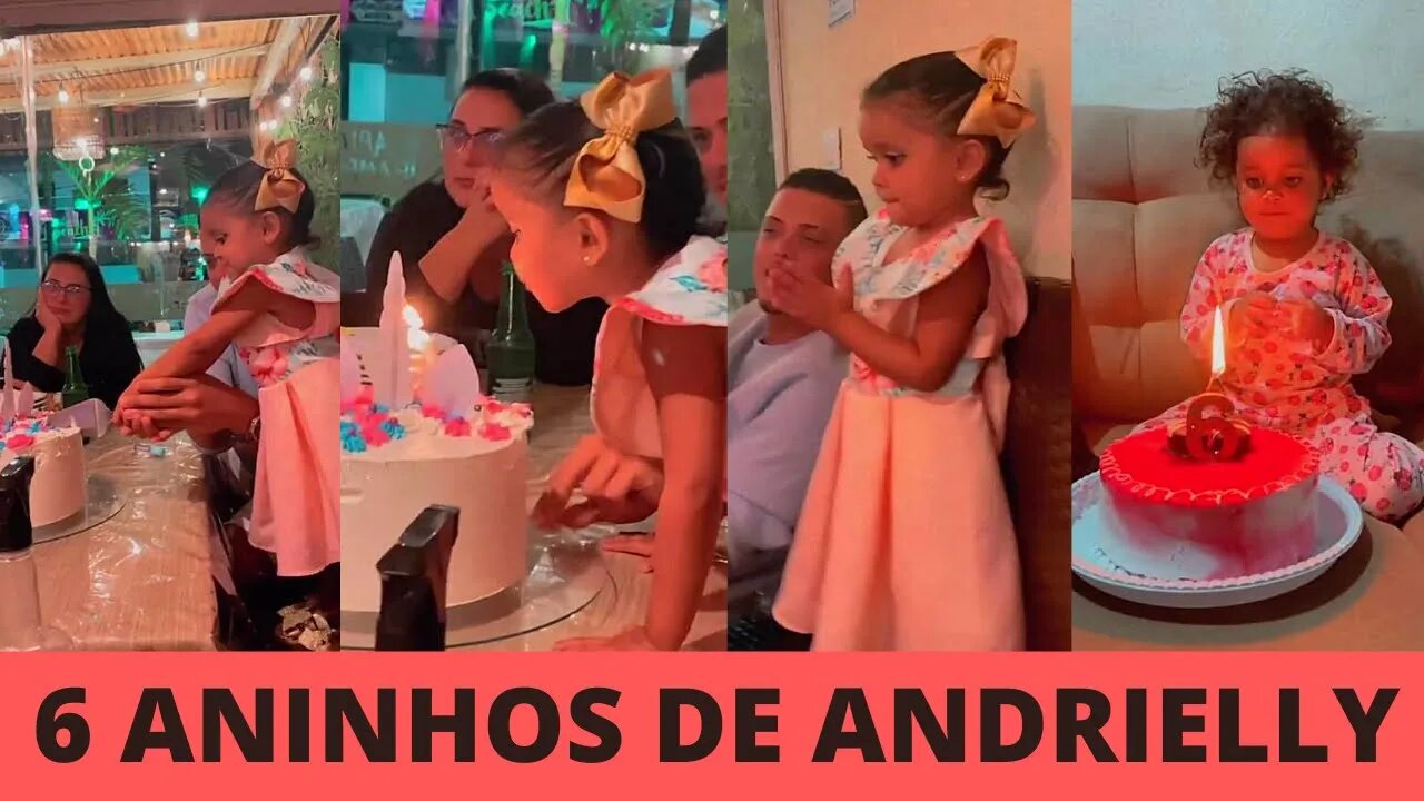 ANIVERSÁRIO DE ANDRIELLY MENDES COMEMORADO LOGO CEDO EM CASA E A NOITE NO RESTAURANTE COM A FAMÍLIA