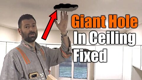 Repair Hole In Your Ceiling From Old Lights | THE HANDYMAN |