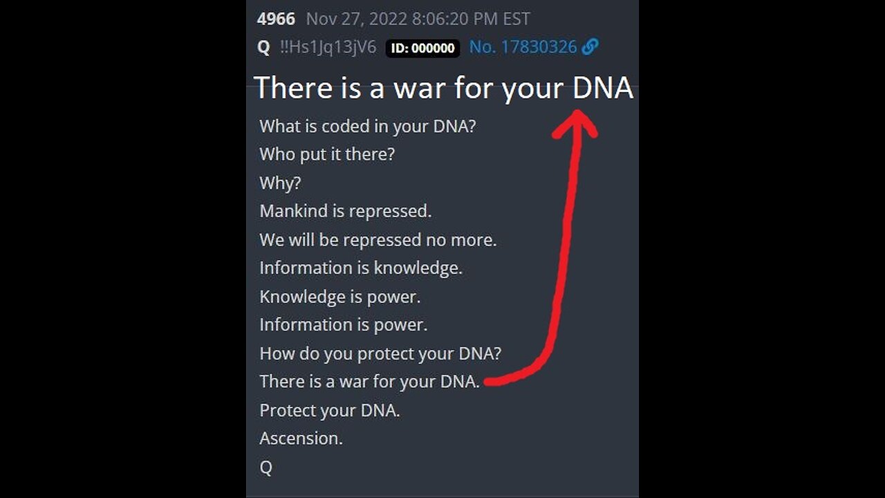 Q Post [4966] - There is a WAR for your DNA. - WHAT DOES IT MEAN? [Guardians of the Galaxy]