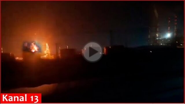 Ukrainian drones hit a power plant in the Russian city of Rostov at night