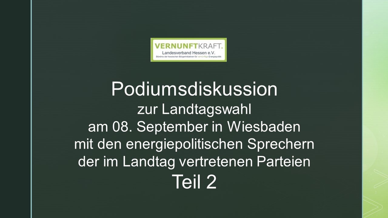 Podiumsdiskussion zur Landtagswahl Teil 2