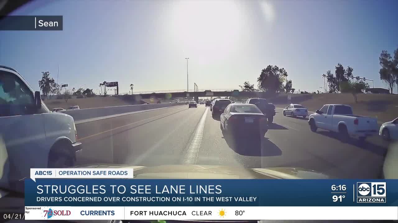 Drivers say temporary lines on part of I-10 creates chaos