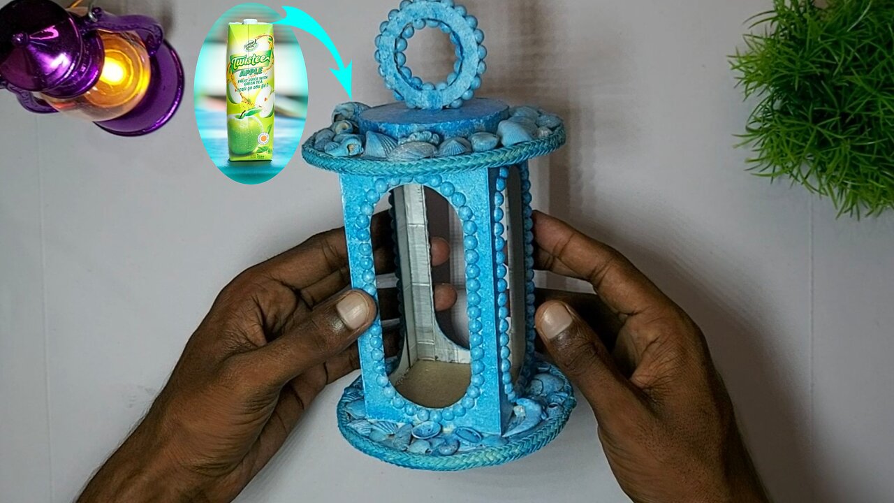 DIY LANTERN USING RECYCLED BOX AND CARDBOARD