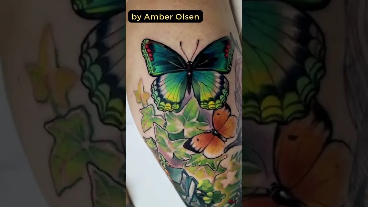 Stunning work by Amber Olsen #shorts #tattoos #inked #youtubeshorts