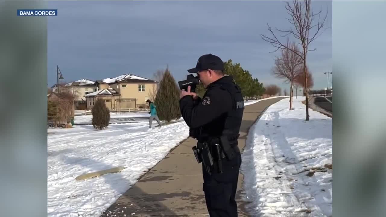 Broomfield officer stops at sledding hill - clocks the speeds!