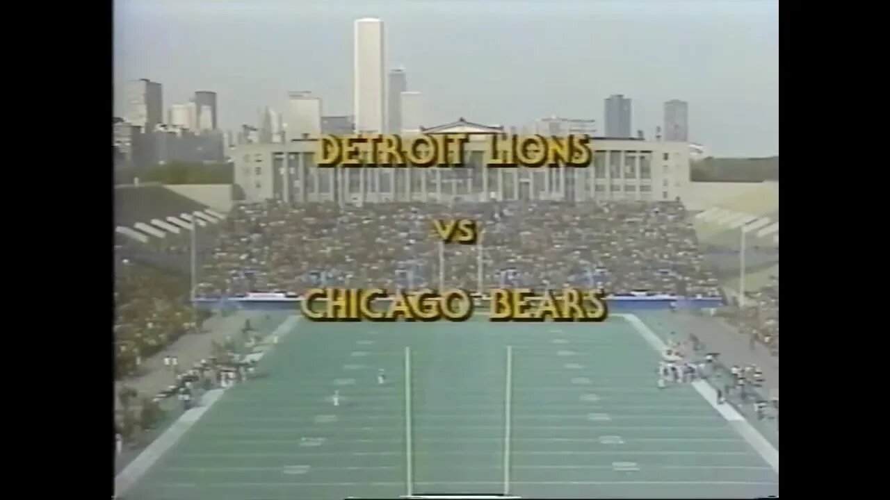 1978-10-29 Detroit Lions vs Chicago Bears