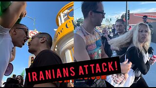 Iranian Protest Turns Violent - Iranians Assault Woman