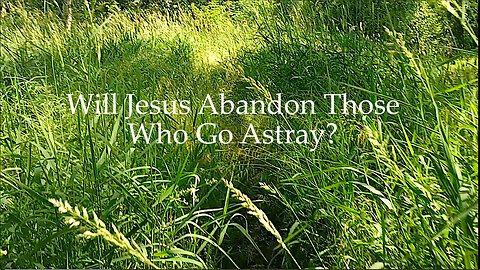 Will Jesus Abandon Those Who Go Astray?