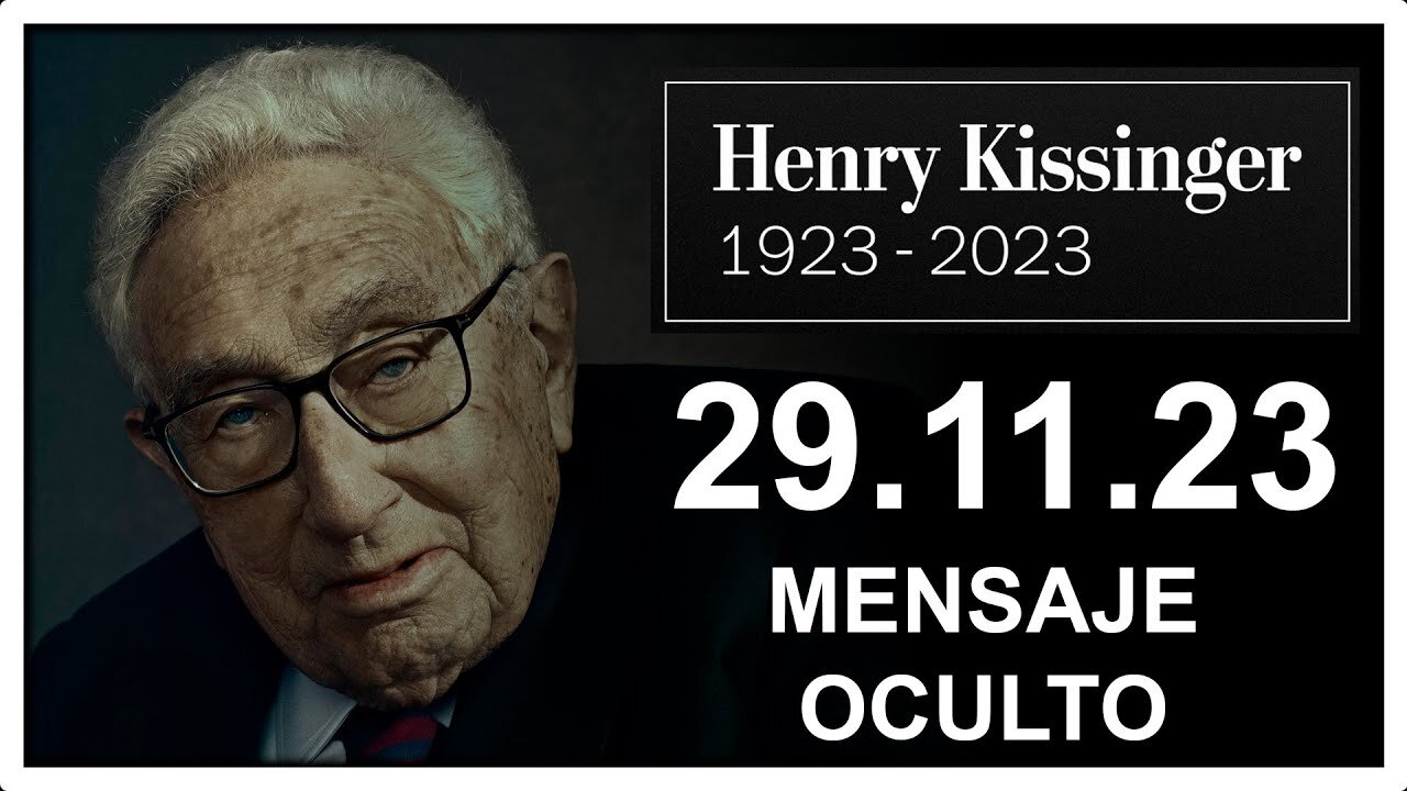 LA MORTE DI HENRY KISSINGER NASCONDE QUESTO MESSAGGIO CABALISTICO.Henry Kissinger,ricordato come ex Segretario di Stato degli Stati Uniti d'America,muore finalmente all'età di 100 anni.UNA MERDA DI MENO,PORTERà NELLA TOMBA PURE I SUOI SOLDI