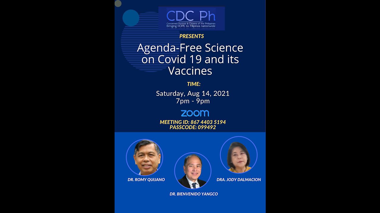 CDC Ph Weekly Huddle: Agenda-Free Science