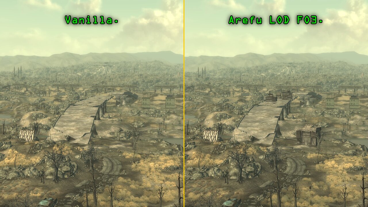 Fallout 3 Mods - Arefu LOD FO3 by Ozmandiaz, port by Drarack