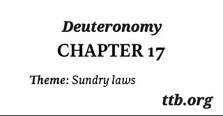 Deuteronomy Chapter 17 (Bible Study)