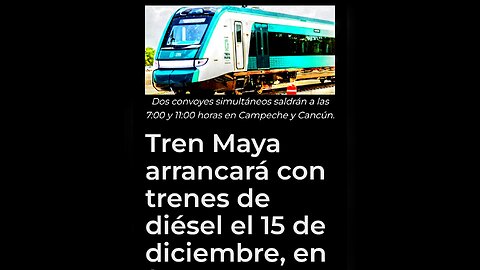 El Presidente AMLO insgura El Tren Maya [15 de diciembre 2023]