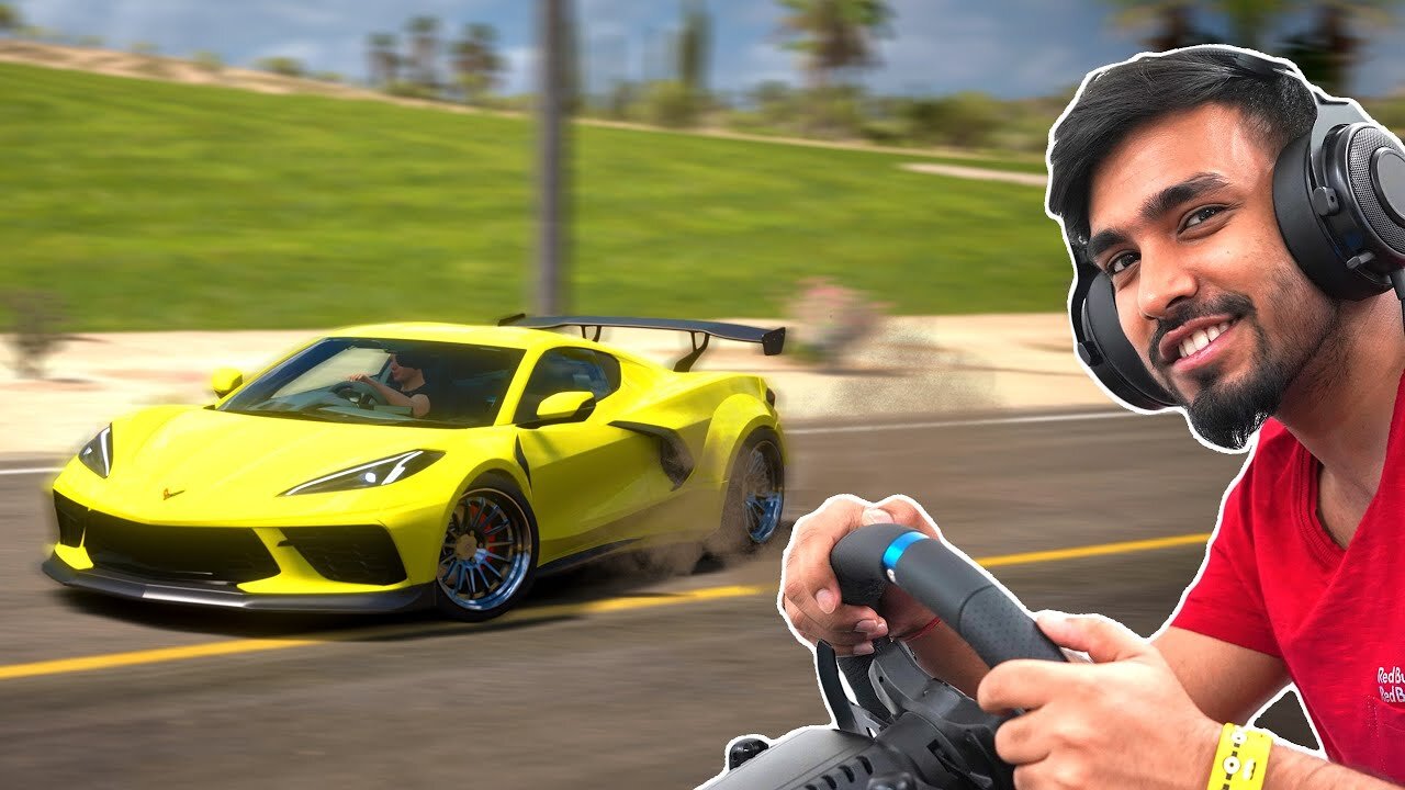 PLAYING RACING GAME ON REAL STEERING WHEEL | FORZA HORIZON 5