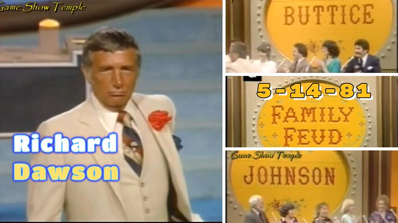 Richard Dawson | The Family Feud (5-14-1981) Buttice Vs. Johnson | Full Episode | Game Shows