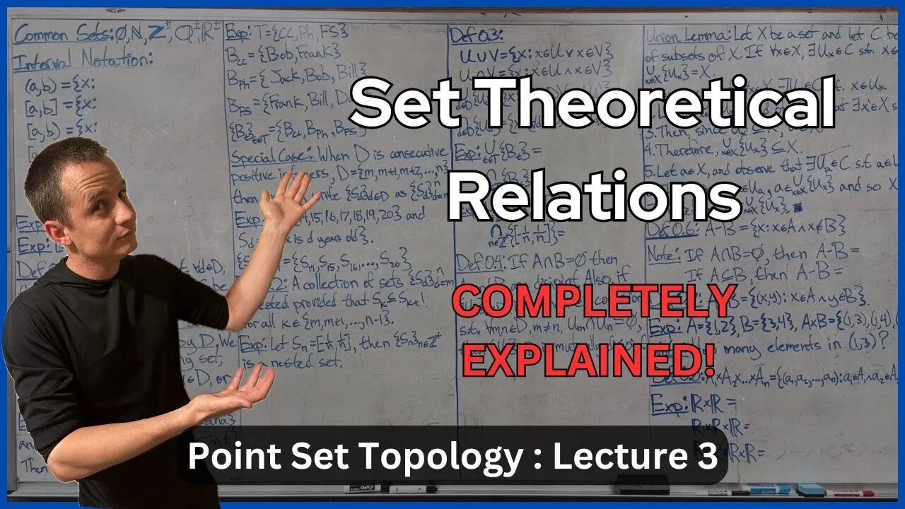 Lecture 3 (Topology) Set Theoretical Relations