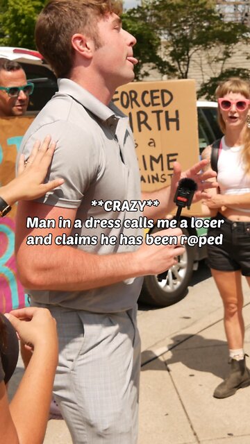 crazy man in dress calls me a loser