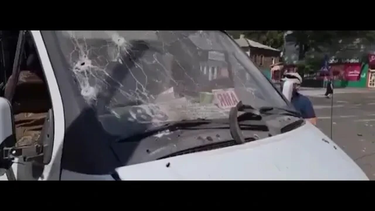 🇺🇦🇷🇺Ukrainian Terrorists Shelled A Busy Civilian Bus Station In The Center Of Donetsk