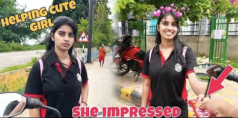 Indian rider give lift too cute girl