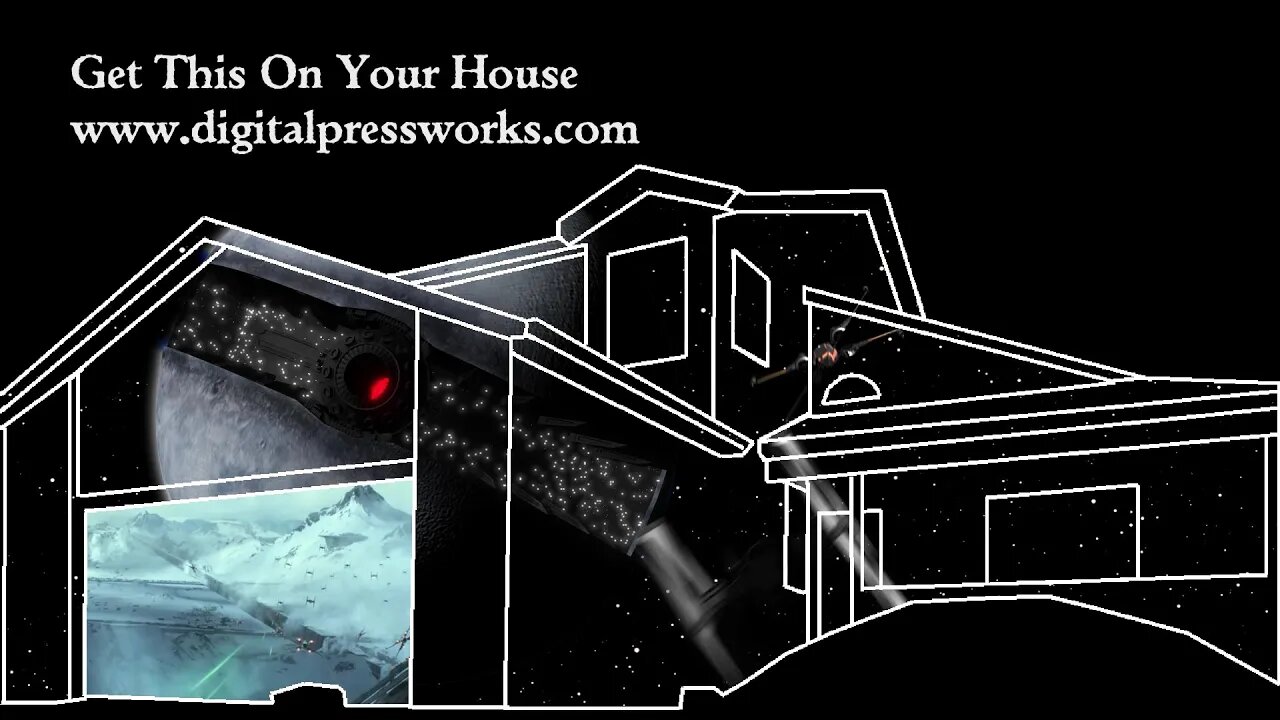 Star Wars Sequel Trilogy House Projection Mapping Sample Video