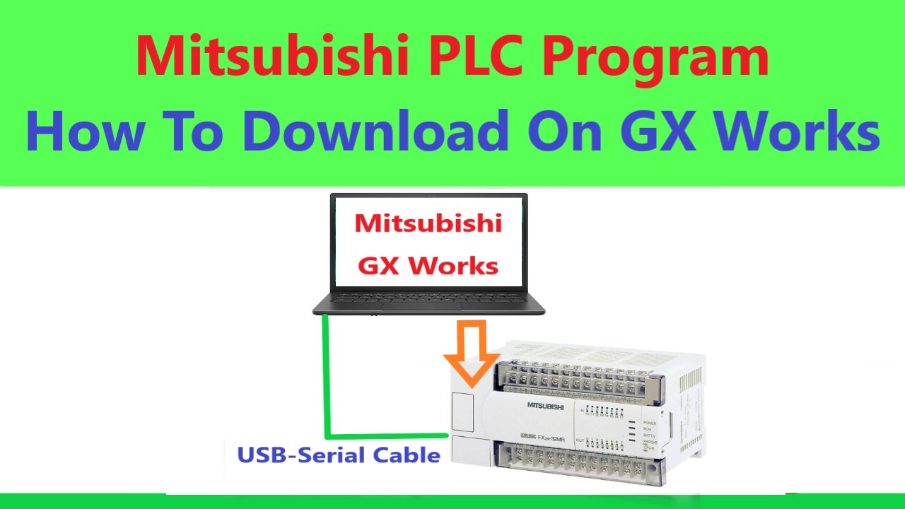 0130 - Download Mitsubishi plc program on gx works