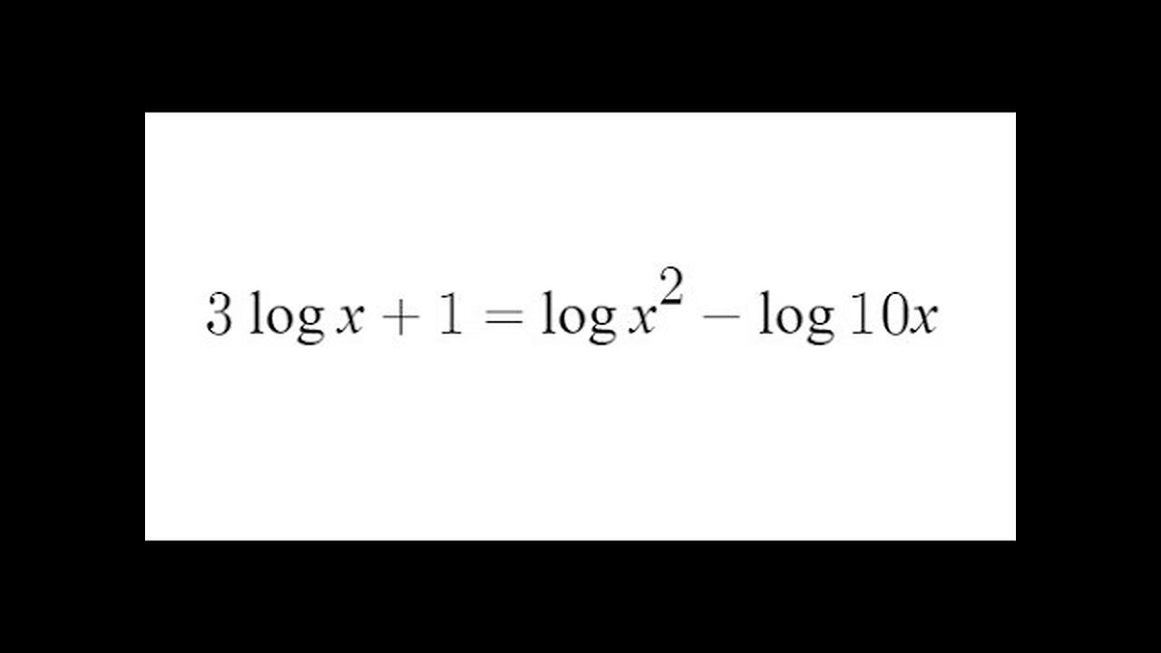 Grade 12 Advanced Functions - Solving log equation (Ch 8.6)