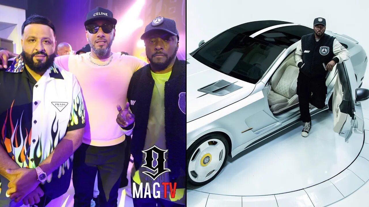 DJ Khaled Attends Will I Am's Mercedes Collab Reveal! 🚙