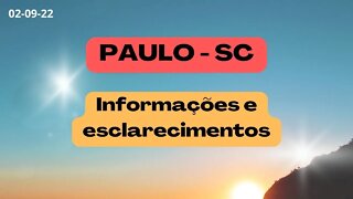 PAULO SC Informações e Esclarecimentos