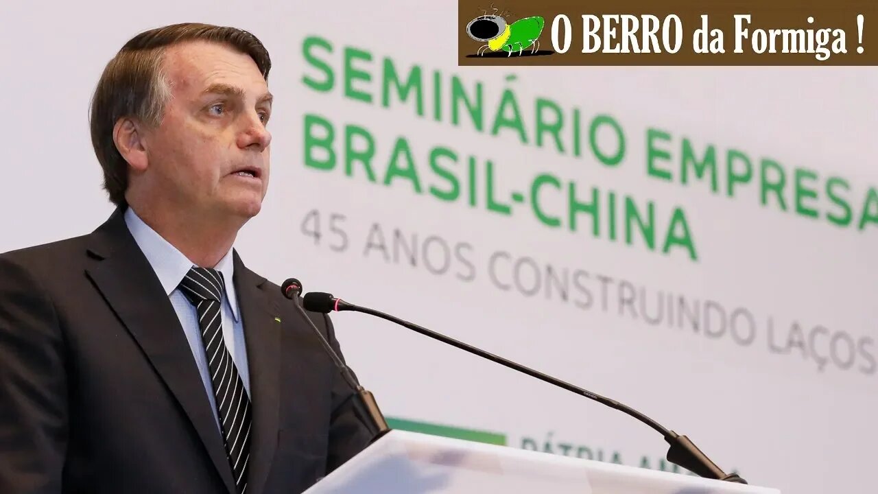 Bolsonaro discursa na abertura do seminário Empresarial Brasil China