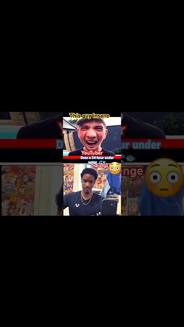 Omg this #youtuber almost 😅 died doing a underwater 🌊challenge #shorts