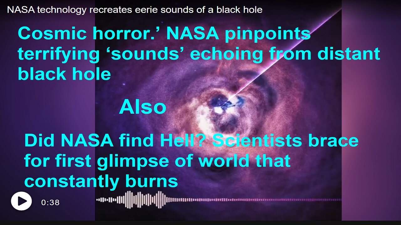 'COSMIC HORROR' NASA Terrifying Sounds From Black Hole & Did NASA Find Hell?