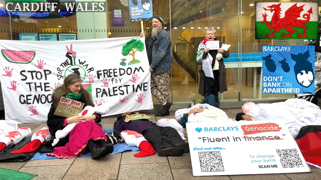 Boycott Barclays, Barclays: Don’t Bank on Apartheid, Cardiff🍉☮️ #cardiff #boycottbarclays