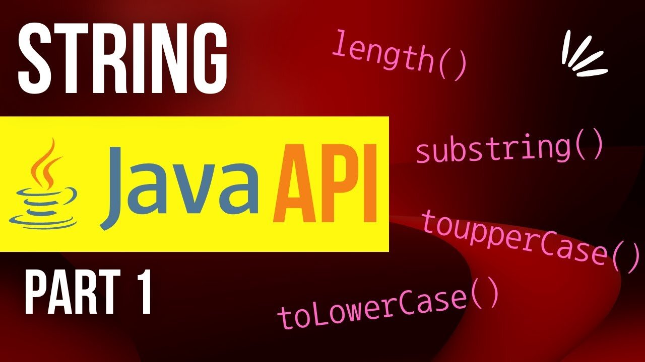 String Methods in Java (API) : Part 1