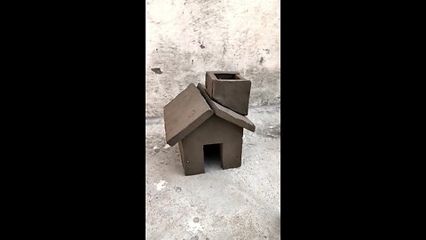 How To Make Beautiful Mini House With Clay #shorts