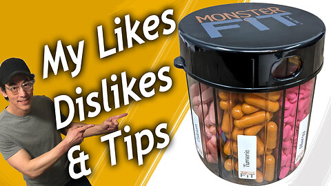 Monster Fit Pill Vitamins Organizer Container, Likes Dislikes & Tips Using This, Product Links