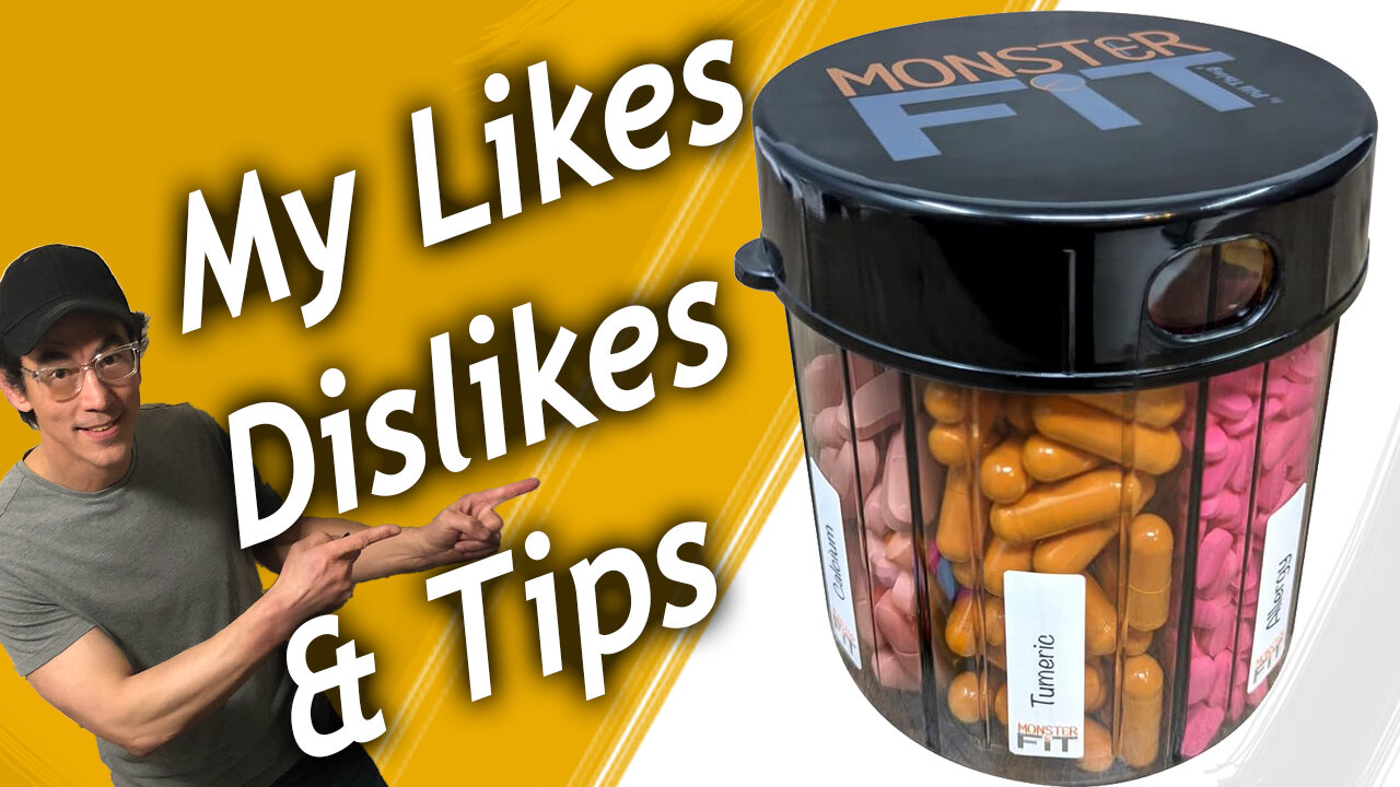Monster Fit Pill Vitamins Organizer Container, Likes Dislikes & Tips Using This, Product Links
