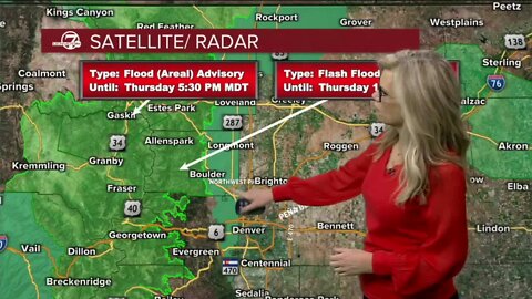 Flooding rain, hail possible across Colorado Thursday afternoon; threat of flash floods in burn scars