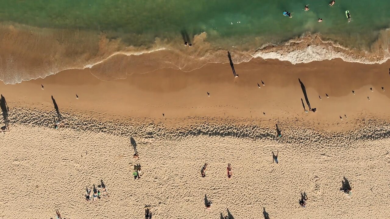 Beautiful beach drone view code