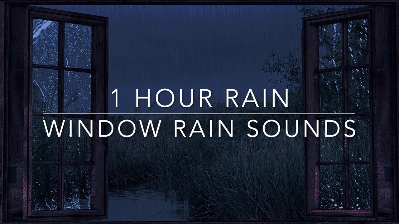 Heavy Rain And Thunder - Window Rain Sound - 1 Hour Rain Sounds For Sleep - Green Noise