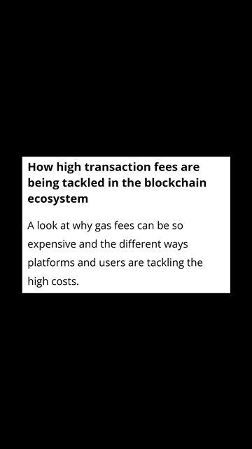 How High Transaction Fees Are Being Tackled In The Blockchain Ecosystem #cryptomash #crypto #viral