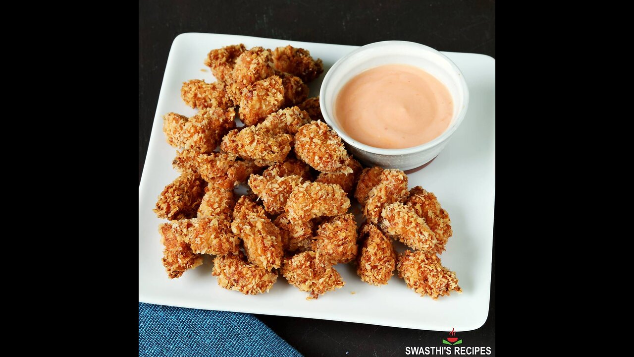 Chicken Popcorn with Ketchup ASMR Cooking